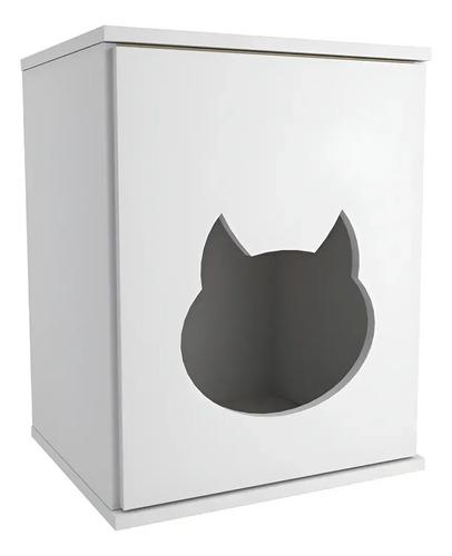 Litera Cubo Sanitario O Casita Para Mascotas Gato De Corsa. Blanco