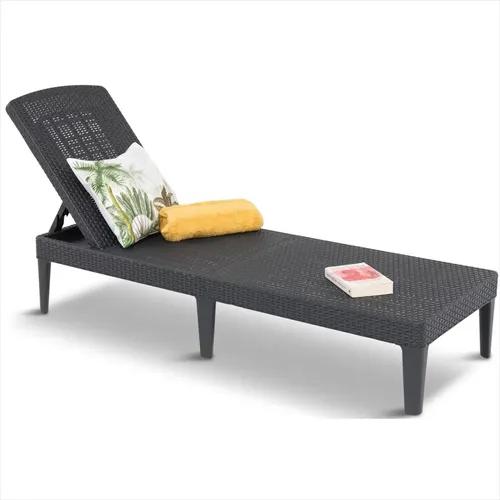 Reposera Exterior Keter Camastro Jaipur Simil Ratán Premium Gris