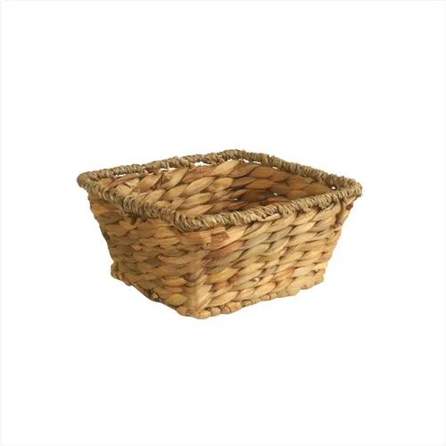 Panera Cuadrada Jacinto Natural Porta Pan Galletitas Deco Marrón Claro Cuad