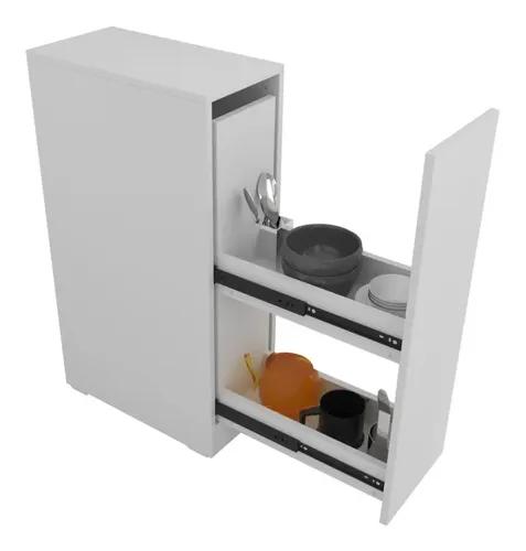 Armario Bajo Mueble De Guardado Organizador Lavadero Corsa Blanco