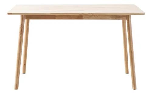 Mesa Brescia Comedor Rectangular 140x80 Nórdico Madera Maciz Marrón Claro