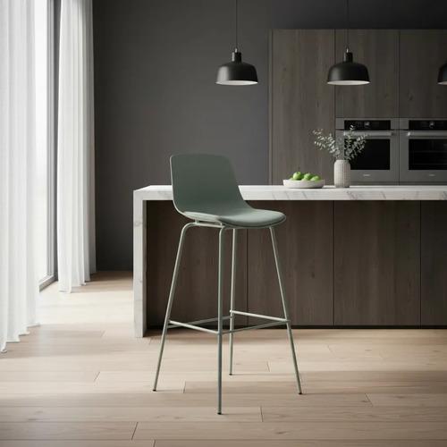 Combo X2 Banquetas Alpha Retro Taburete Barra Desayun. Makom Esmaltado Verde Claro