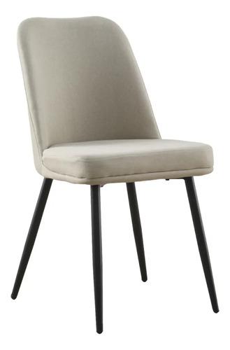 X2 Sillas Comedor Grace. Makom Tapiz Chenille Patas De Caño. Chenille Beige